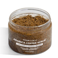 Gommage corporel au café Arabica avec huile d'argan, exfoliant naturel aux fruits, anti-cellulite, vergetures, sucre, hydratant, éclaircissant, végan