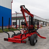 TC650L silvicoltura Log legno foresta gru trattore Log Loader gru a grappolo per 10/12/14 Ton rimorchio