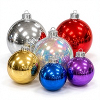 Boule miroir gonflable double couche en PVC, ornement de Noël géant, sphère ronde suspendue, décoration pour arbre, centre commercial, événement