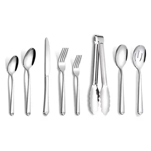 Salad Servers Stainless Steel Western Tableware Cutlery Standard Cutlery Nice Polished Finishing Design Tableware