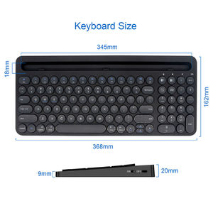 Clavier sans fil rechargeable Bluetooth Teclados pour tablette Clavier portable rétroéclairé pour tablette iPad téléphone - Product Image 3