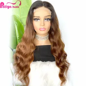 Für Frauen Beauty Supply Store Ombre 1b/30 Transparente Spitze Front Perücken Echthaar Farbe Schwarz Minx Mit Braunen Haar verlängerungen