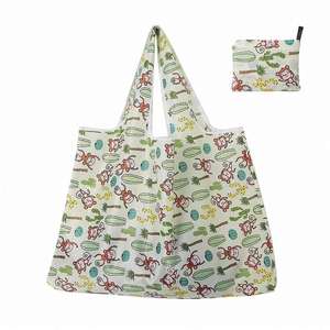 Custom Flower <b>Print</b> Reusable Washable Tote Bag Portable Oxford Foldable Grocery Shopping Bags - Product Image 3