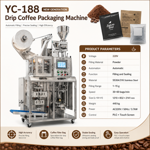 Machine d'emballage automatique pour sachets <span class=keywords><strong>de</strong></span> café <span class=keywords><strong>à</strong></span> oreilles suspendues avec remplissage et scellage ultrasonique - Product Image 6