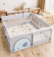 Nouvelle clôture de jeu avec panier de basket et planche à dessin Aire de jeux pour bébés