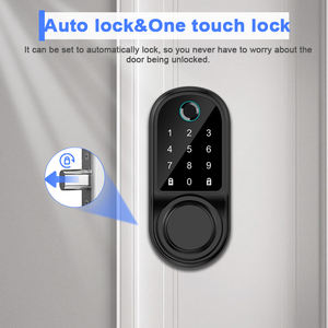 हॉट सेल्स स्मार्ट ऐप कंट्रोल फिंगरप्रिंट और एल्यूमीनियम स्टील ग्लास दरवाजा के लिए प्रमुख पहचान लॉक - Product Image 5