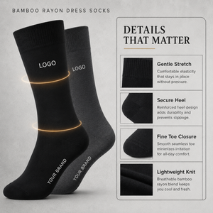 Wholesale Custom Cotton <b>Socks</b> for Men Formal Business Dress Work <b>Socks</b> with Logo Gift Box Set High Quality Manufacturer - Product Image 4