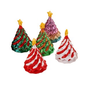 Décoration de Noël en forme de cône spiralé imprimé en 3D, motif vortex, pour cadeau de fêtes, déballable, économique et raffinée, pour aménagement de stand - Product Image 4