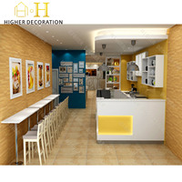 Diseño de Barra de Bar Comercial de Lujo, Muebles de Panadería Modernos de Madera, Vitrinas Personalizadas para Cafetería