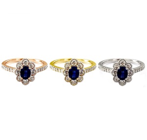 Bague Diana en or blanc 18 carats avec diamant taille émeraude de haute qualité, motif grappe de fleurs, idéale pour mariage et soirée – Nouvelle collection très prisée - Product Image 4