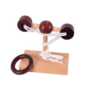 Jeu de Puzzle classique à <span class=keywords><strong>corde</strong></span> en <span class=keywords><strong>bois</strong></span>, Puzzle à anneaux, Solution de <span class=keywords><strong>corde</strong></span> pour adultes/enfants, jouets éducatifs, jouets de déverrouillage - Product Image 2