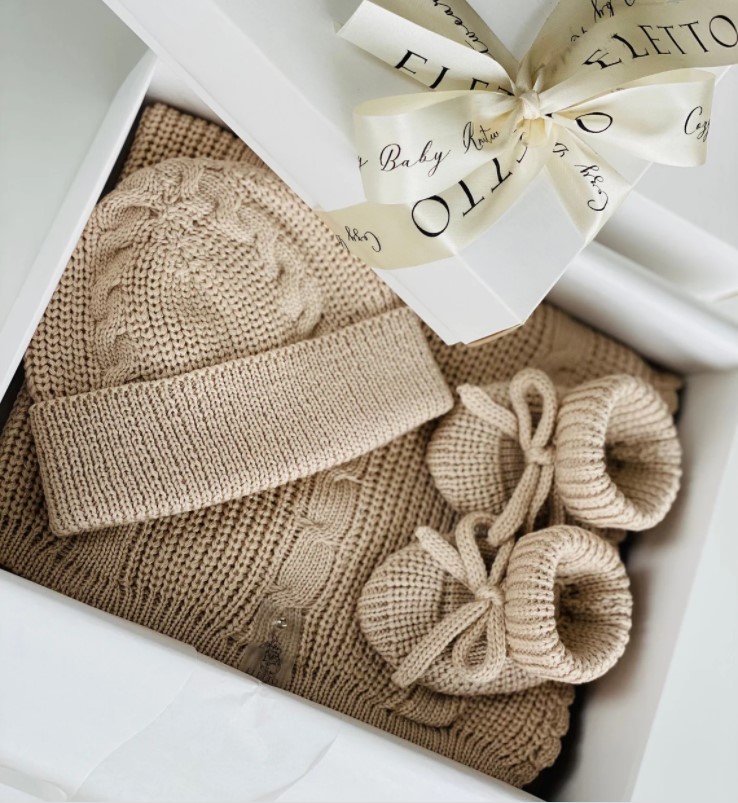 Детское вязаное крючком одеяло из мериносовой шерсти на заказ, шапка, варежка, подарочный набор тапочек