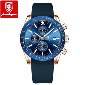 Reloj Deportivo Cronógrafo Poedagar 988 para Hombre, Marca de Lujo, Resistente al Agua, Luminoso, de Cuarzo, con Correa de Silicona para Hombre y Niño - Product Image 3