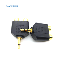 Adaptateur de connecteur audio stéréo mâle vers 2 RCA femelle plaqué or 3.5mm