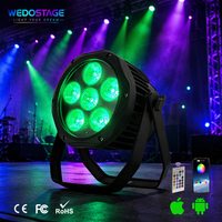 Projecteur LED PAR étanche WEDOSTAGE Factory 6X18W 108W IP65 DMX512 WIFI avec batterie pour scène, événement, fête, DJ