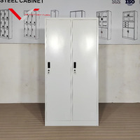 Casier de rangement pour vêtements de travail, armoire scolaire, casier métallique à 2 portes, armoire de rangement en acier, casier métallique, armoire de vestiaire en métal