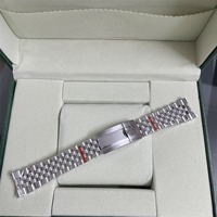 Bracelet de montre en acier inoxydable massif 904L de 20mm pour bracelet Master Wrist Watch Band Bracelet avec fermoir