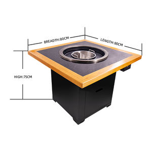 Support de personnalisation 2 en 1 : <span class=keywords><strong>Table</strong></span> de <span class=keywords><strong>barbecue</strong></span> coréen sans fumée et <span class=keywords><strong>table</strong></span> à fondue intégrée Shabu Shabu - Product Image 4