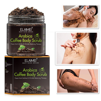 Crème exfoliante pour le visage à l'extrait de café arabe avec logo personnalisé Bain au sel de la mer Morte Spa blanchissant Gommage au café à la noix de coco pour le corps et le visage