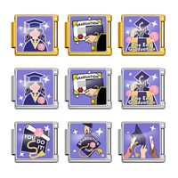 Accesorios para Pulseras DIY de Acero Inoxidable Conmemorativos para Estudiantes Italianos, Exclusivos para la Temporada de Graduación, con un Sentido de Ceremonia