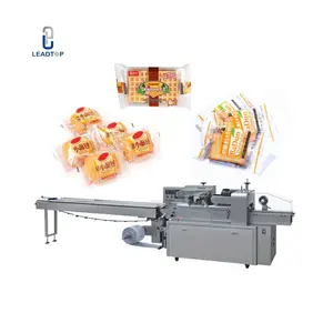 Factory price Pillow Type Horizontal Biscuit Packing Machine Cookies Chocolate Bar Pillow Packaging machine for small business