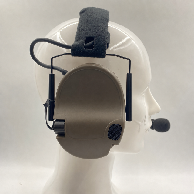 PTT with Microphone Connection Available Intercom Headphones Hearing protection Tactical Earmuffs