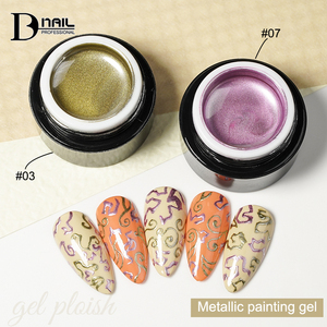 Gel de peinture en métal Doublure métallique dorée Gel UV Effet miroir brillant <span class=keywords><strong>Vernis</strong></span> à <span class=keywords><strong>ongles</strong></span> français Résine Soak-off Réfléchissant Sans TPO - Product Image 2