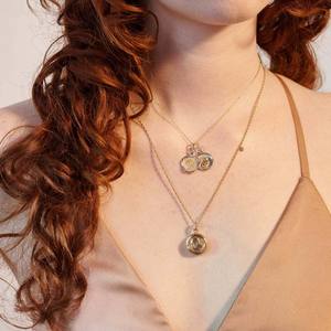 FY joyería de moda inspiración collares del zodiaco astrología piedra natal cera <span class=keywords><strong>sello</strong></span> moneda constelación del zodiaco colgante collar - Product Image 2