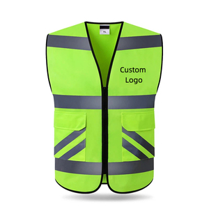 <span class=keywords><strong>Gilet</strong></span> de sécurité réfléchissant à <span class=keywords><strong>haute</strong></span> <span class=keywords><strong>visibilité</strong></span> à double poche <span class=keywords><strong>personnalisable</strong></span> pour le cyclisme, les activités de plein air et les rassemblements - Product Image 1