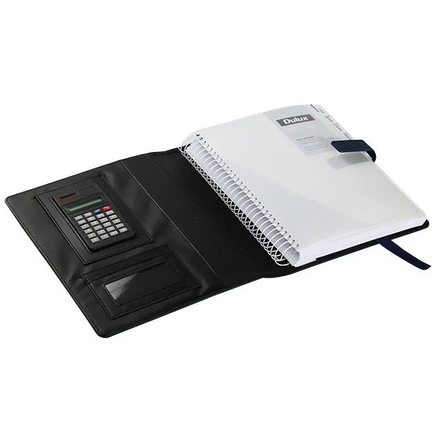 Calendar Printing Custom Business Personal Leather Working/Workout Journal Planner Calendar Note Book Printing With Tabs And Calculator