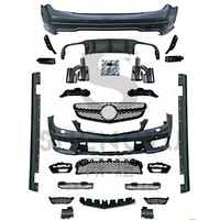 Kit d'amélioration de la carrosserie de pare-chocs avec grille latérale et diffuseur arrière pour Benz W204 à C63 AMG Style