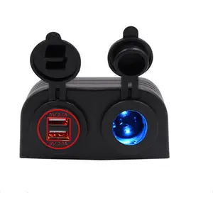 12V/ Power Output With 4.2A Dual USB Car Charger two holes panel mount