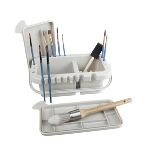 50627 Multi-functional plastic Paint Brush cleaner Basin with Rack and Palette for Painting Accessories