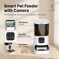 Comedero Inteligente para Mascotas a Prueba de Agua de 4L con Cámara WiFi, Doble Alimentación, Temporizador, Certificado RoHS, OEM ODM, Dispensador Automático de Comida para Gatos para Tiendas de Mascotas