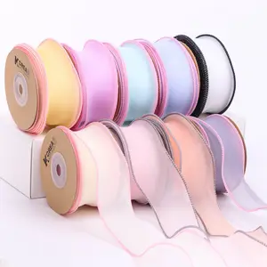Wholesale Packing Ribbon 40mm Handmade Fringe Chiffon Decoration Lace Ribbon