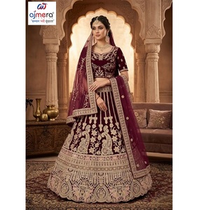 Lehenga de mariée moderne et élégant pour femmes, tenue traditionnelle ethnique pour mariage, robe de créateur - Product Image 1