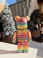 Blocs de construction créatifs arc-en-ciel colorés en gros, briques géométriques à facettes, figurine d'ours, jouet d'art de collection, décoration intérieure