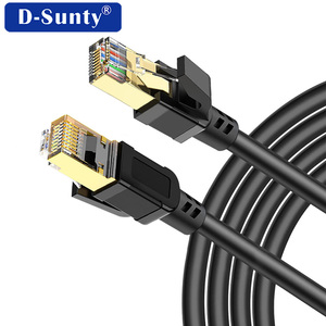 Câble Ethernet D-Sunty Cat8 2000 MHz 40 Gbit/s SFTP blindé 26AWG en cuivre massif, cordon de raccordement RJ45 en PVC pour réseau LAN extérieur - Product Image 4