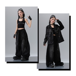 ชุดเต้นแจ๊สสำหรับเด็กผู้หญิง ชุดเต้นสตรีทแดนซ์ ฮิปฮอป ชุดแสดงกลอง ชุดพู่ห้อย แจ็คเก็ตแฟชั่นสำหรับเดินแบบ ชุดพิธีกร - Product Image 4