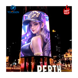 Toosen ngoài trời không thấm nước hình tròn LED màn hình hiển thị xi lanh 320x160mm mô-đun cong LED Video tường - Product Image 1