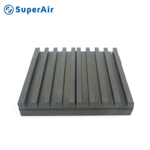 Almohadillas Antivibración de 4" x 7" con Nervaduras y Centro de EVA Azul, Almohadilla de Aislamiento para Unidades de Aire Acondicionado de Alta Resistencia - Product Image 4