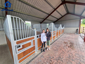 แผงคอกม้าทำจากโลหะถาวรแผงม้าที่มั่นคงสำเร็จรูป - Product Image 4