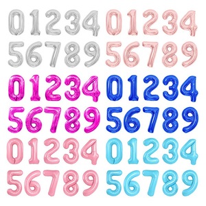 Globos de Número Impresos en Lámina de <span class=keywords><strong>32</strong></span> Pulgadas, del 0 al 9, Decoraciones Grandes para Fiestas de Cumpleaños - Product Image 6