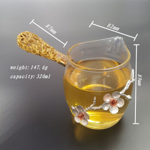 Vendita calda di alta qualità squisito di vetro Set <span class=keywords><strong>da</strong></span> tè per versare la <span class=keywords><strong>tazza</strong></span> di tè con manico in metallo - Product Image 2