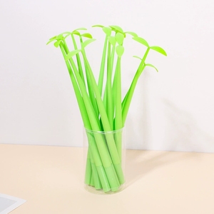Bolígrafo de Gel de girasol de <span class=keywords><strong>trébol</strong></span> de dibujos animados, bolígrafo de Gel suave de hoja creativa, forma de hierba de flor, <span class=keywords><strong>papelería</strong></span> de oficina para estudiantes, venta al por mayor - Product Image 1