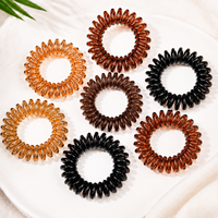 Attaches-cheveux spirales colorées en PP de qualité supérieure, personnalisables, sans plis, pour queues de cheval extensibles, pour femmes RUICHEN