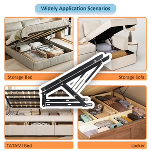 Giường sofa có thể gập lại nặng 150cm với lò xo khí hỗ trợ đòn bẩy sắt cơ chế nâng hộp lưu trữ ẩn thanh chống khí nén - Product Image 6