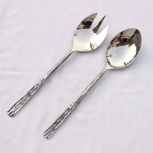 Cuchara pulida con espejo plateado de acero inoxidable de diseño único multifuncional, cuchara para ensalada, juego de cubiertos, juego para servir ensalada - Product Image 2