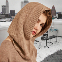 Bonnet d'hiver unisexe en cachemire rayé avec logo personnalisé, design torsadé, cache-cou tricoté, cache-cou pour la pêche, haute qualité