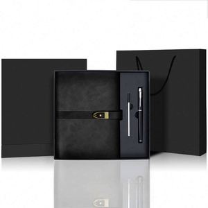Hot-selling Custom Cowhide Business Gift <b>Set</b> Customizable Logo Color A5 <b>Notebook</b> Gift Box Corporate Gift Office Use Offset - Product Image 6